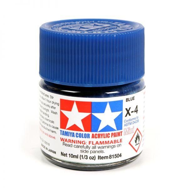 Tinta Tamiya Acrí­lica X-4 Blue 1/3 Oz - 10ml 81504