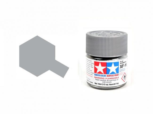 Tinta Tamiya Acrí­lica XF-16 Flat Aluminium 1/3 Oz - 10ml 81716