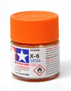 Tinta Tamiya Acrí­lica X-6 Orange 1/3 Oz - 10ml