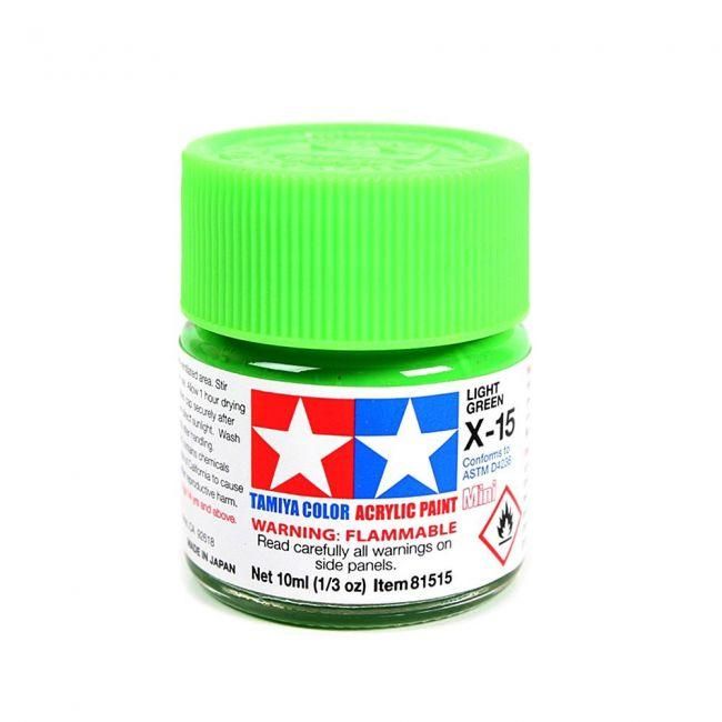 Tinta Tamiya Acrí­lica X-15 Light Green 1/3 Oz - 10ml