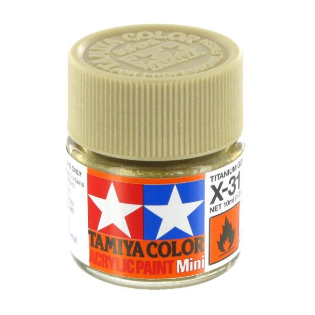 Tinta Tamiya Acrílica X-31 Titan Gold  1/3 Oz - 10ml