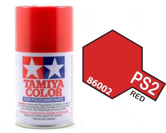 Tinta Tamiya Spray  PS-2 Red 100ml Vermelho Tamiya 89002