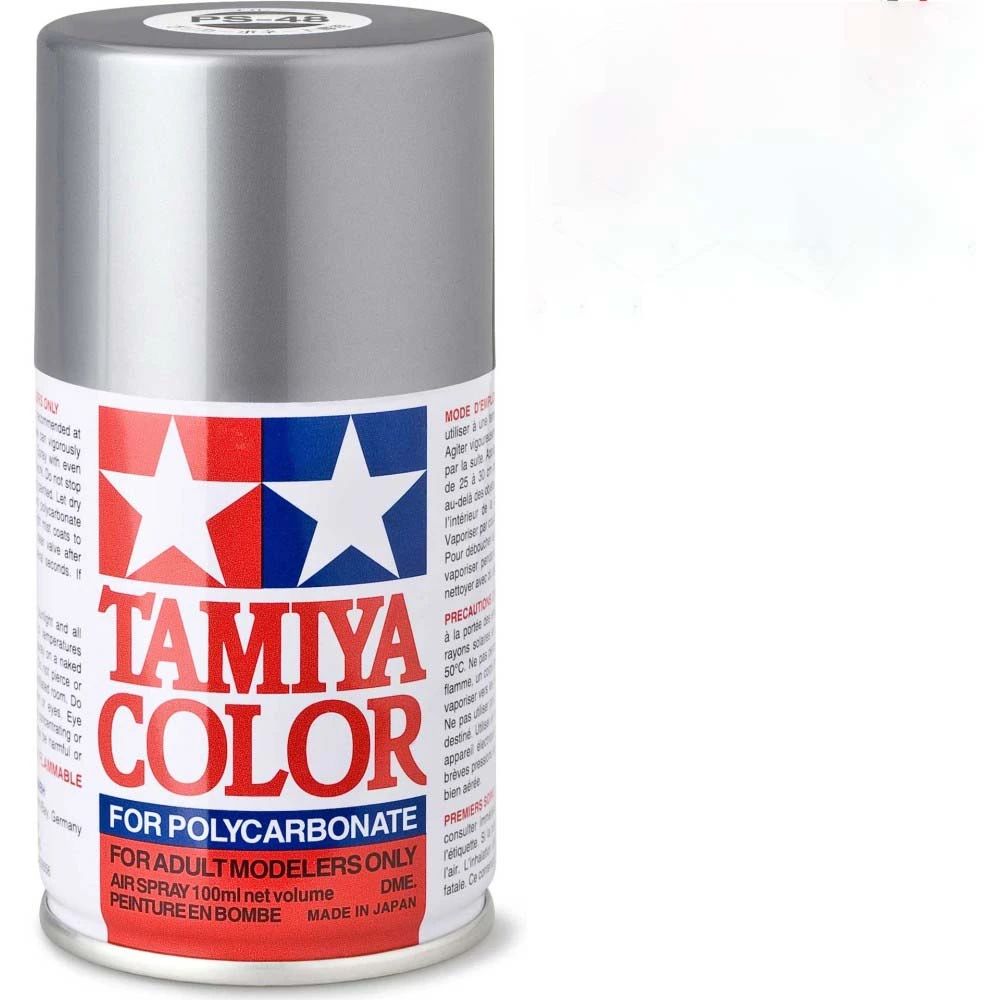 Tinta Tamiya Spray PS-48 alumínio anodizado prata semibrilhante Lexan (100m