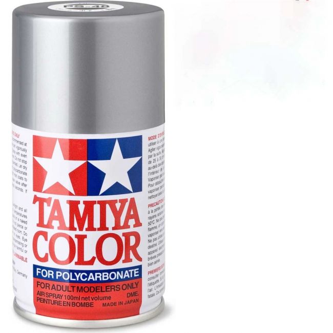 Tinta Tamiya Spray PS-48 alumínio anodizado prata semibrilhante Lexan (100m