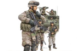  Tripulante de armadura do exército dos EUA 1/35 Kit Trumpeter 00424