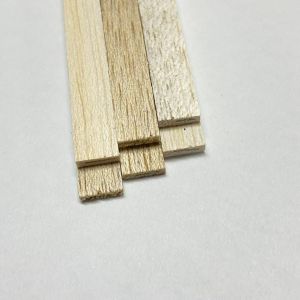 Vareta de madeira balsa retangular de 3X5mm x 50cm lote com 6 unidades