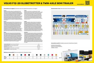 Volvo F12-20 Globetrotter & Twin-Axle Semi trailer 1/32 Kit Heller 57703