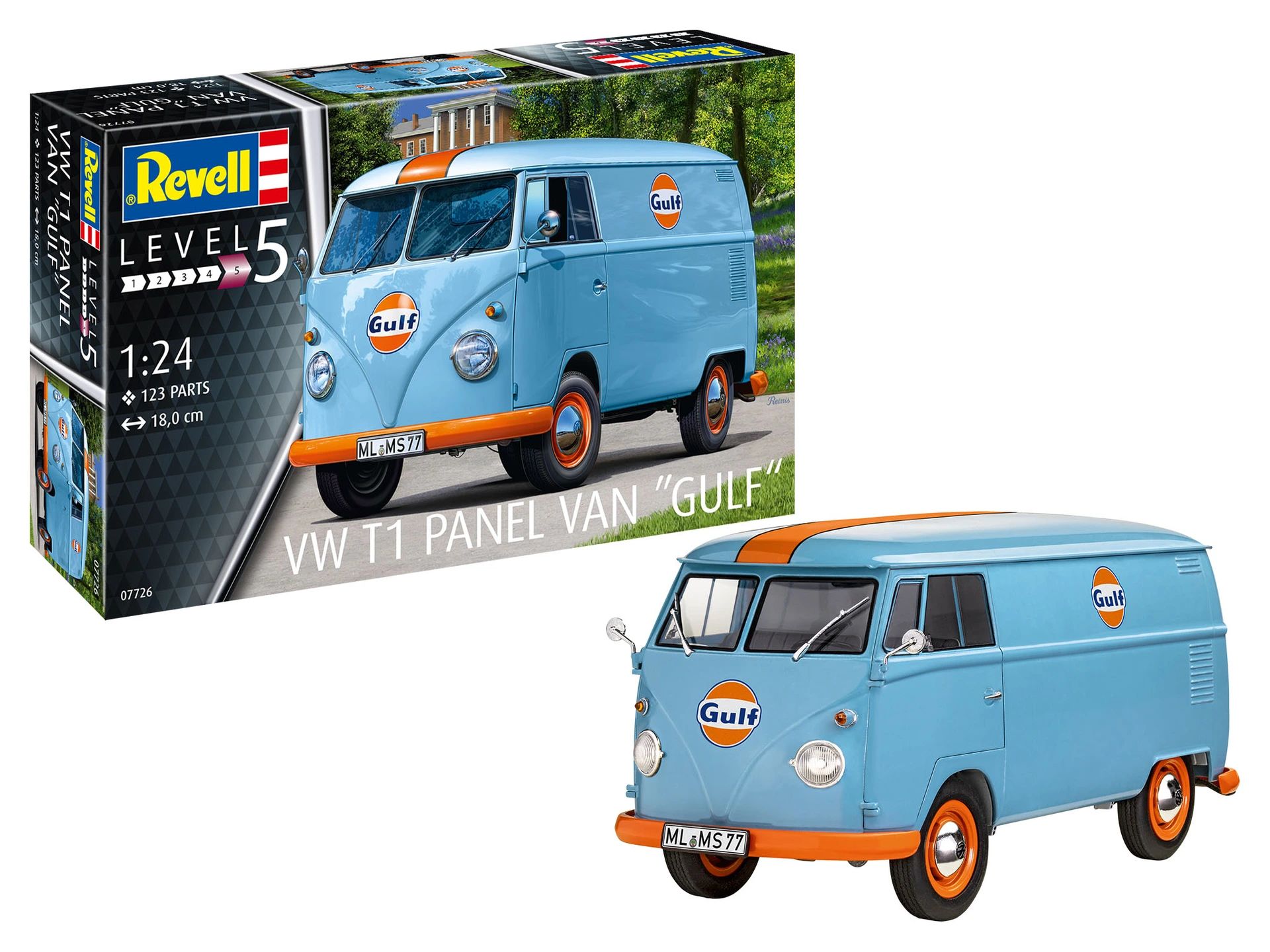 VW T1 Panel van Gulf Kombi 1/24 Kit De Montar Revell 07726