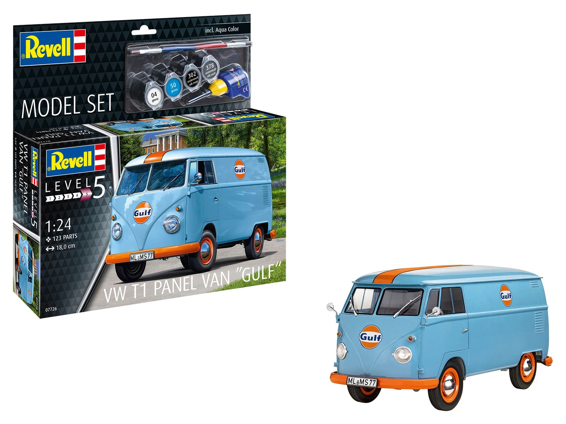 VW T1 Panel van Gulf Kombi 1/24 Kit De Montar Revell 67726